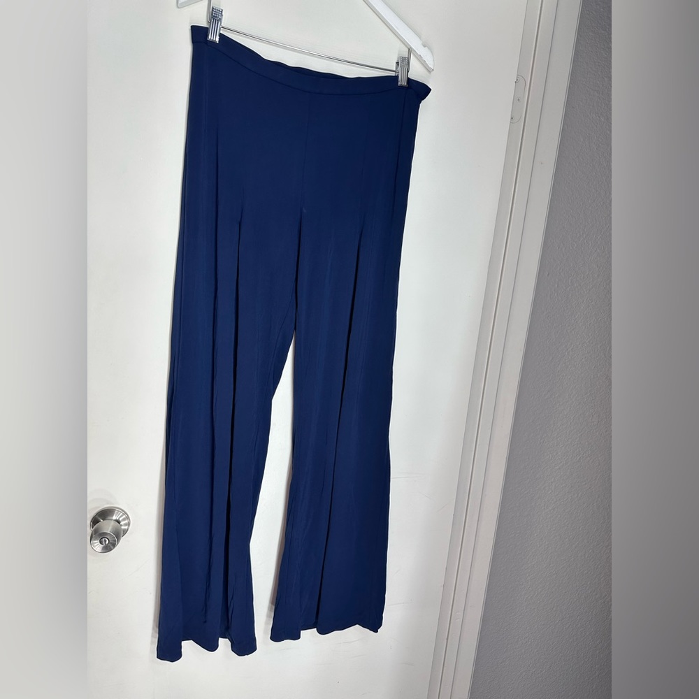 POLO RALPH LAUREN Wide Leg Stretch Pant navy blue size Medium